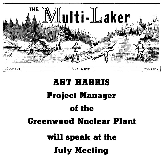 Greenwood Nuclear Power Plant (Cancelled) - July 1979 Edition Of Multi-Laker Newsletter (newer photo)